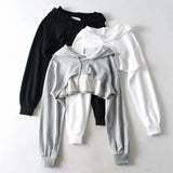 Women Hoodie Short All-Match Hoodies Hot Girls