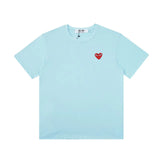 CDG Be Kind T Shirt CDG Classic Red Heart Embroidery Couple Short Sleeve T-shirt