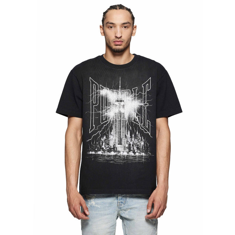 Purple Brand Distressed T Shirts Short Sleeve