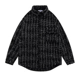 Men Long Sleeved T Shirt Plaid Shirt Long Sleeve Men's Ins Loose Street Lapel Shirt Autumn Coat