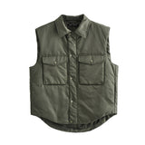 Women Cotton Coat Winter Warm Lapel Vest