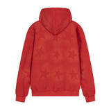 Men Fleece Lined Hoodie XINGX Letter Print Sweatshirt Men's Autumn and Winter Loose Zip Coat