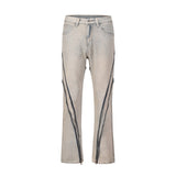 Men Jeans Zipper Decorations Retro Casual