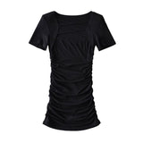 Women Dresses Summer Temperament Sexy Pleated Dress