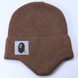 Stussy Hat Winter Knitted Hat Men's and Women's Warm Ear Protector Outdoor Wool Hat