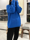 Women Work Business Casual Sweats Knitted Loose Turtleneck Sweater