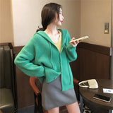 Women Knitted Cardigan Fashion Loose Soft Sweater