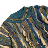 Kapital Sweater Vintage Pingtian Hehongfeng Heavy Industry Three-Dimensional Wave Retro Pullover Sweater