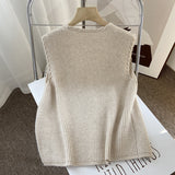 Women Vest Knitted Vest Cardigan Women's Loose