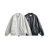 Unisex Pu Jacket Loose Casual Leather Jacket