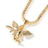 Jewelry Hip Hop Jewelry Gun Pendant Copper Zircon Angel Pieces Animal Spectrum