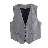 Women Vest Casual Slim Fit Vest Jacket