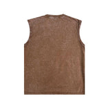 Purple Brand Distressed Tank T Shirts Distressed Sleeveless T-shirt Vest