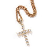 Jewelry Light Luxury Love Zircon Cross Pendant Necklace Personality Crosses Spectrum St. Valentine's