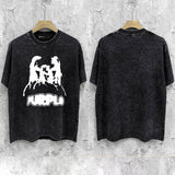 Purple Brand Distressed T Shirts Short Sleeve