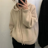 Women Knitted Cardigan Thickened Loose Knitted Cardigan