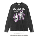 Unisex Long Sleeve Shirt Autumn and Winter T-Shirt Washed Loose