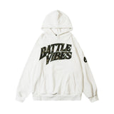 Men Fleece Lined Hoodie Embroidered Hoodie Men's Ins Casual Loose Hoodie Autumn and Winter