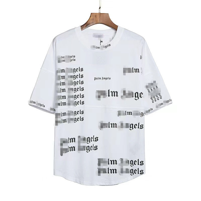 Palm Angle T Shirts Full Logo Printed Short Sleeve T-shirt Loose