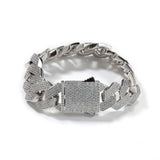 Bracelet Spring Buckle Four-Row Diamond Bar Cuban Bracelet Full Diamond St. Valentine's Spectrum