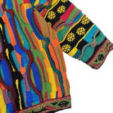 Kapital Sweater Vintage Hida Hehong Heavy Industry Pattern round Neck Retro Three-Dimensional Wave Contrast Color Sweater