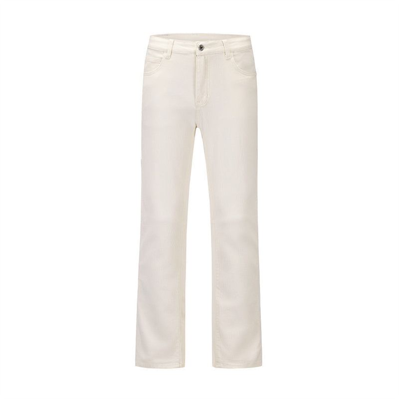 Men Jeans Multi-Pocket Button Versatile