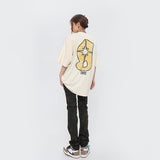 After Prom Shirt Women Summer Letter Print High Street Fashion Brand Short Sleeve round Neck Pure Cotton Loose T-shirt