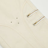 Men Jeans Tooling Stitching Zipper Decorations