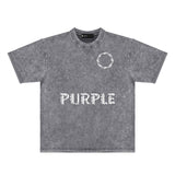 Purple Brand Distressed T Shirts Short Sleeve
