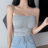 Women Vest Suspenders Pleated Skinny Slimming Hot Girls