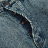 Men Jeans Bright White Loose Casual Distressed