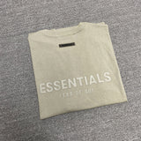 Fog Fear of God Essentials T Shirt Short Sleeve Back Three-Dimensional Letter Couple T-shirt