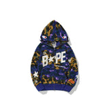 Bathing Ape Hoodie Shark Head Star Camo Sweater