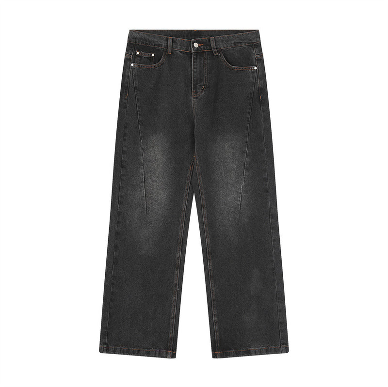 Men Jeans Retro Casual Loose All-Matching