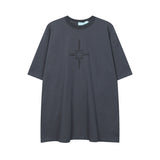 After Prom Shirt Women Summer Letter Print High Street Fashion Brand Short Sleeve round Neck Pure Cotton Loose T-shirt