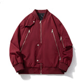 Mens Vintage Jackets Flight Suit Printed Logo Jacket