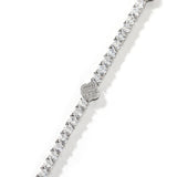 Bracelet Copper Zircon Diamond Clover Tennis Chain Light Luxury Spectrum St. Valentine's