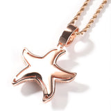 Jewelry with Diamonds Starfish Pendant Twist Chain Pentagram Angel Pieces Spectrum St. Valentine's