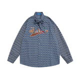 Men Long Sleeve T Shirt Men's Cartoon Animal Bowknot Shirt Cardigan Outerwear