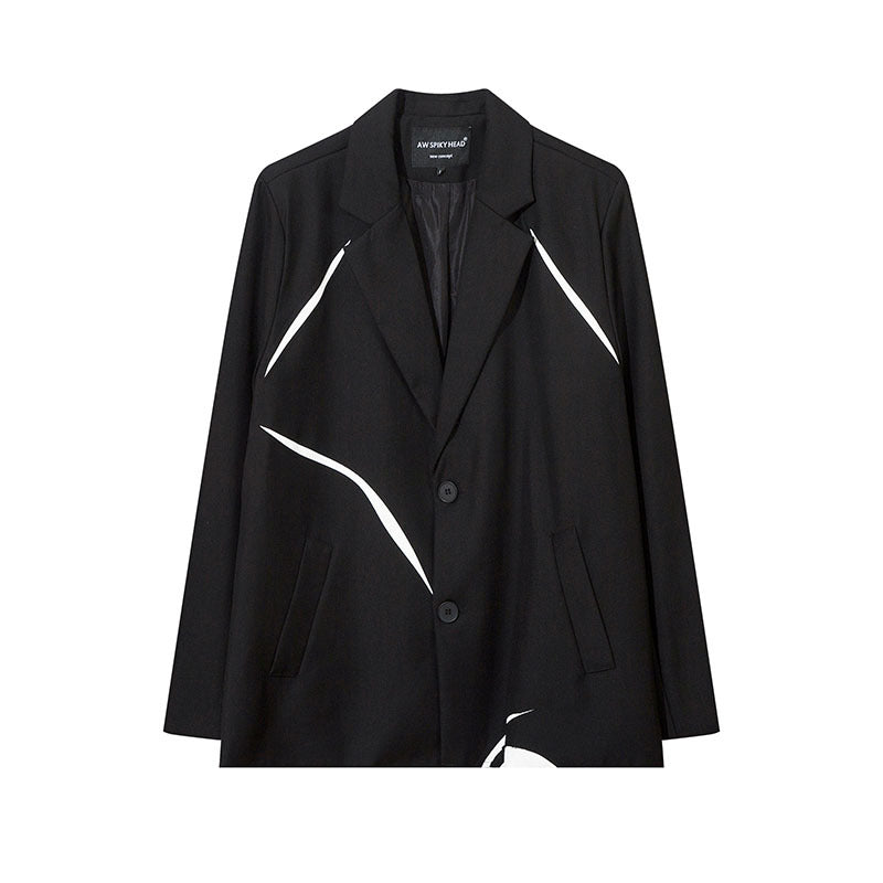 Women Jackets Stitching Suit Jacket Vibe Oversize