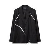 Women Jackets Stitching Suit Jacket Vibe Oversize