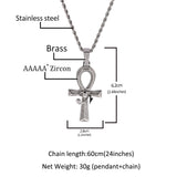 Jewelry Hip Hop Eye of Horus Anhe Cross Vintage Necklaces Angel Pieces Crosses Jesus Pieces The Eye of Horus