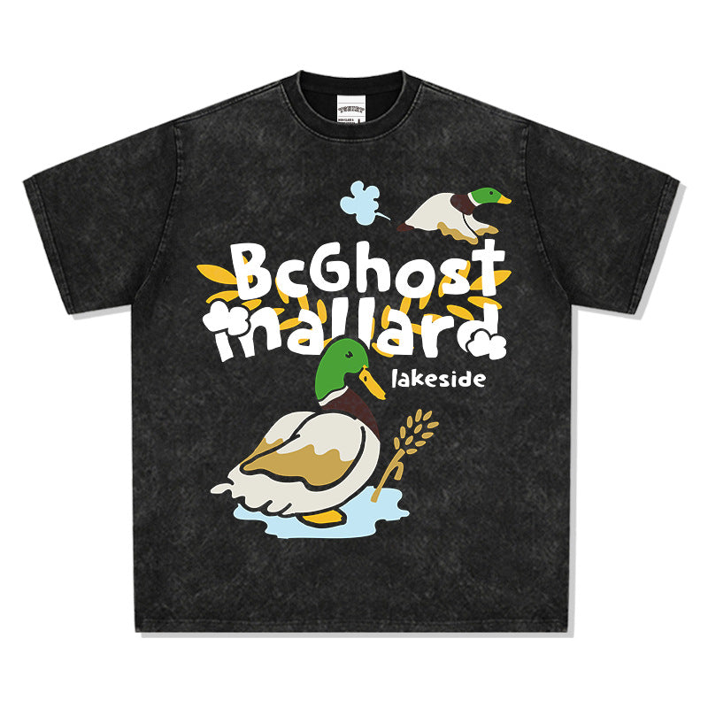 Unisex T Shirt Top Loose Short Sleeve