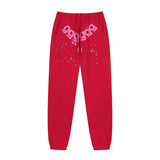 Sp5der Hoodie & Sweatpants 2 Piece Set Spider Web Velvet Sport Suit