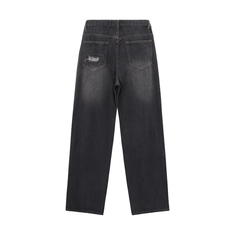 Men Jeans Hole & Patch Loose
