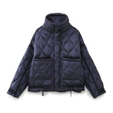 Women Cotton Coat Fashion Casual Stand Collar Coat