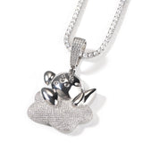 Jewelry Cartoon Diamond Silver Star Kirby Pendant Fashion Versatile Kirby St. Valentine's Spectrum Jesus Pieces