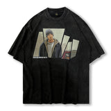 Men T-Shirt Creative Portrait Printing Loose