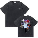 Washed Vintage Rapper Chris Brown 11:11 Tour Print T Shirt