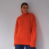 Women Work Business Casual Sweats Loose Casual Sweater Turtleneck Sweater